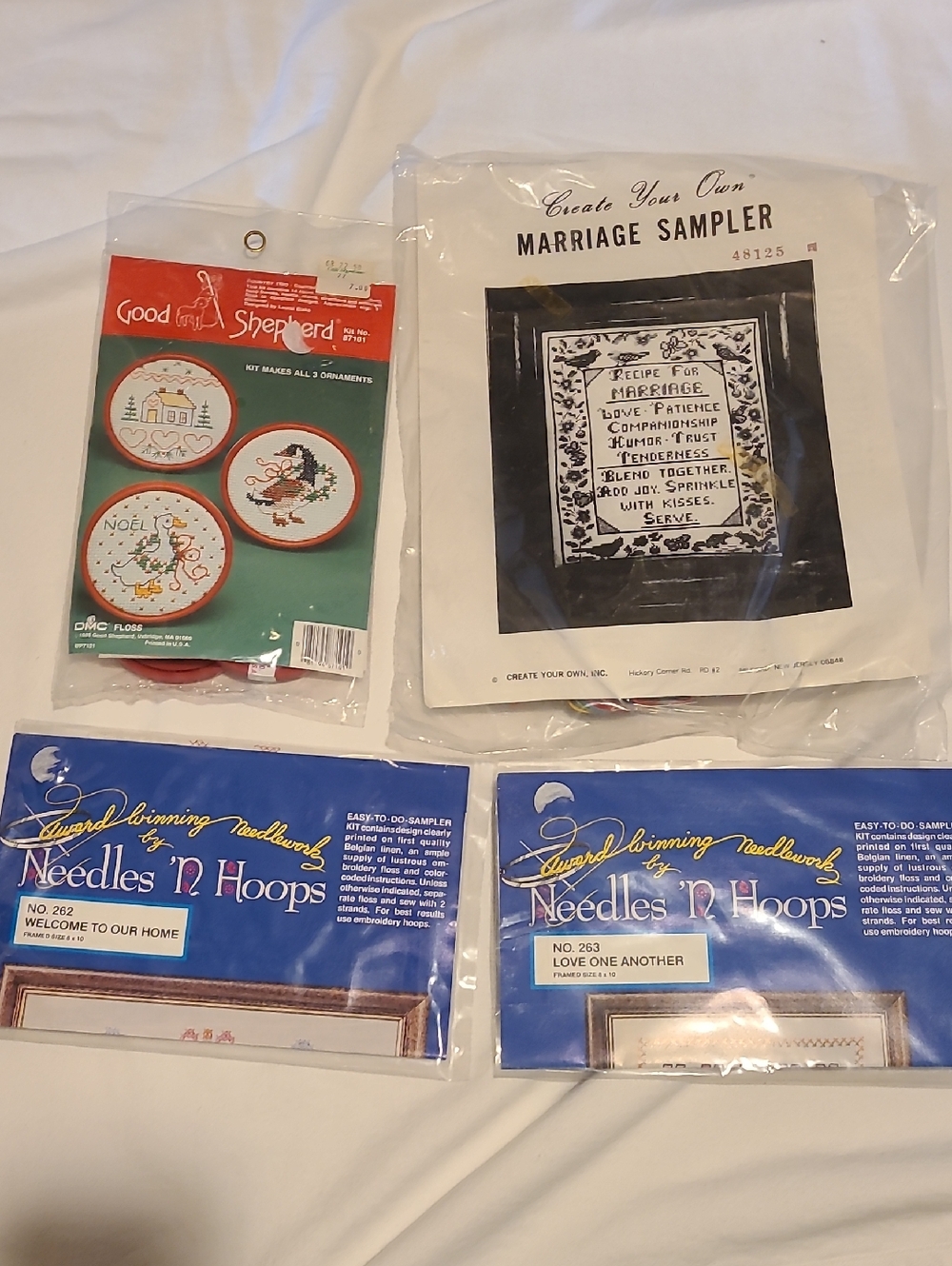 Embrodery Bundle -4. Marriage Sampler Shepherd Welcome Love Another Cross Stitch
